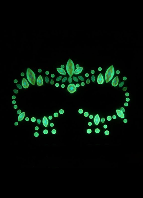 Стрази для обличчя люмінесцентні one size різнобарвний Jannet маска (327827471)