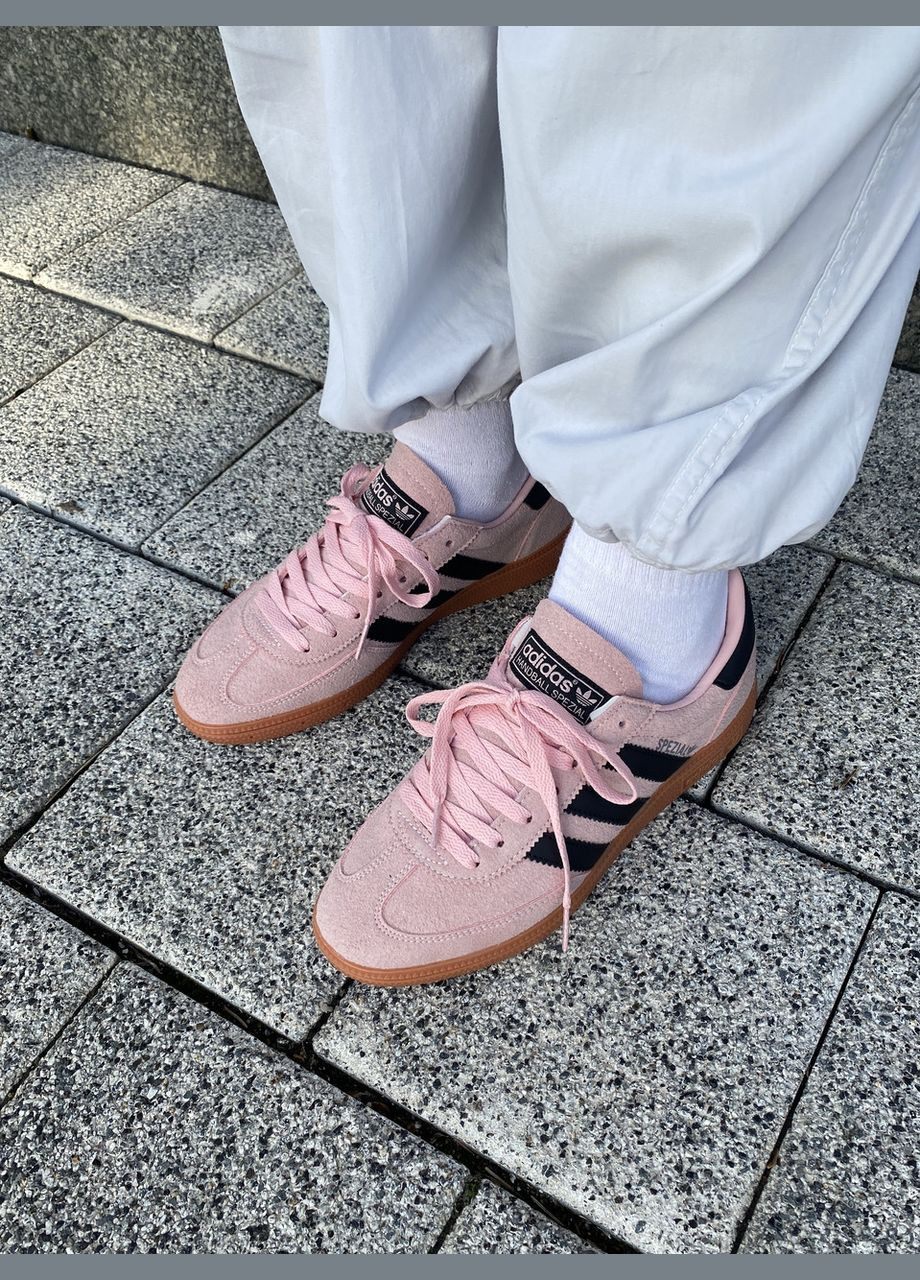 Рожеві кросівки handball spezial clear pink arctic night gum — if6561 40 - 25.5 см No Brand