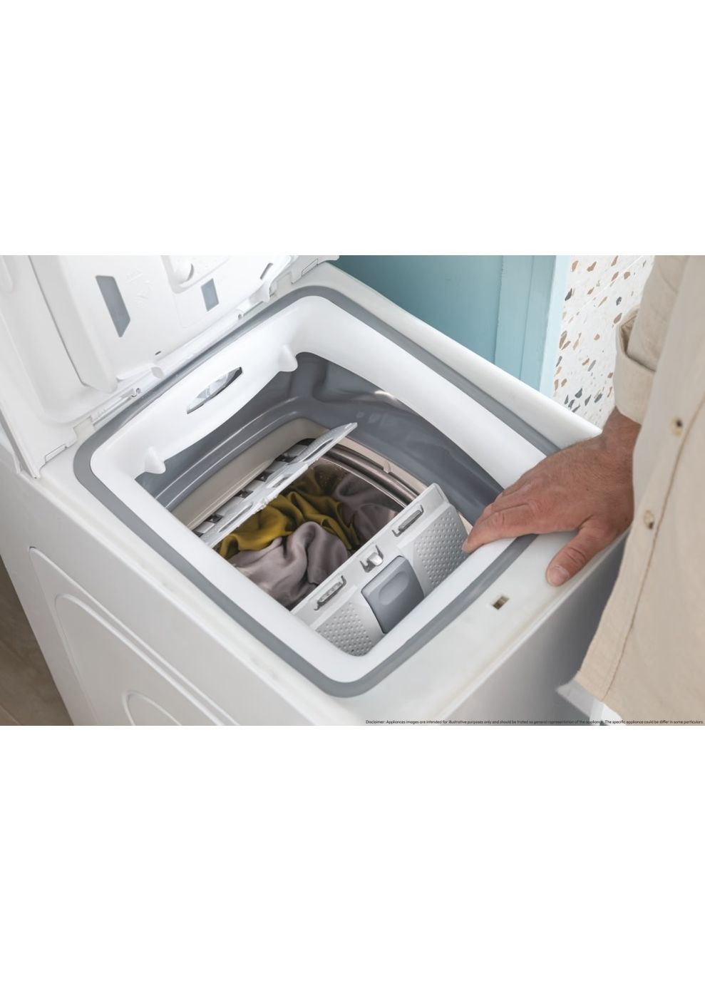 Пральна машина TCA264TM5-S вертикальна, 6кг, 1200, A+++, 60см, дисплей, інвертор, Candy (364275124)