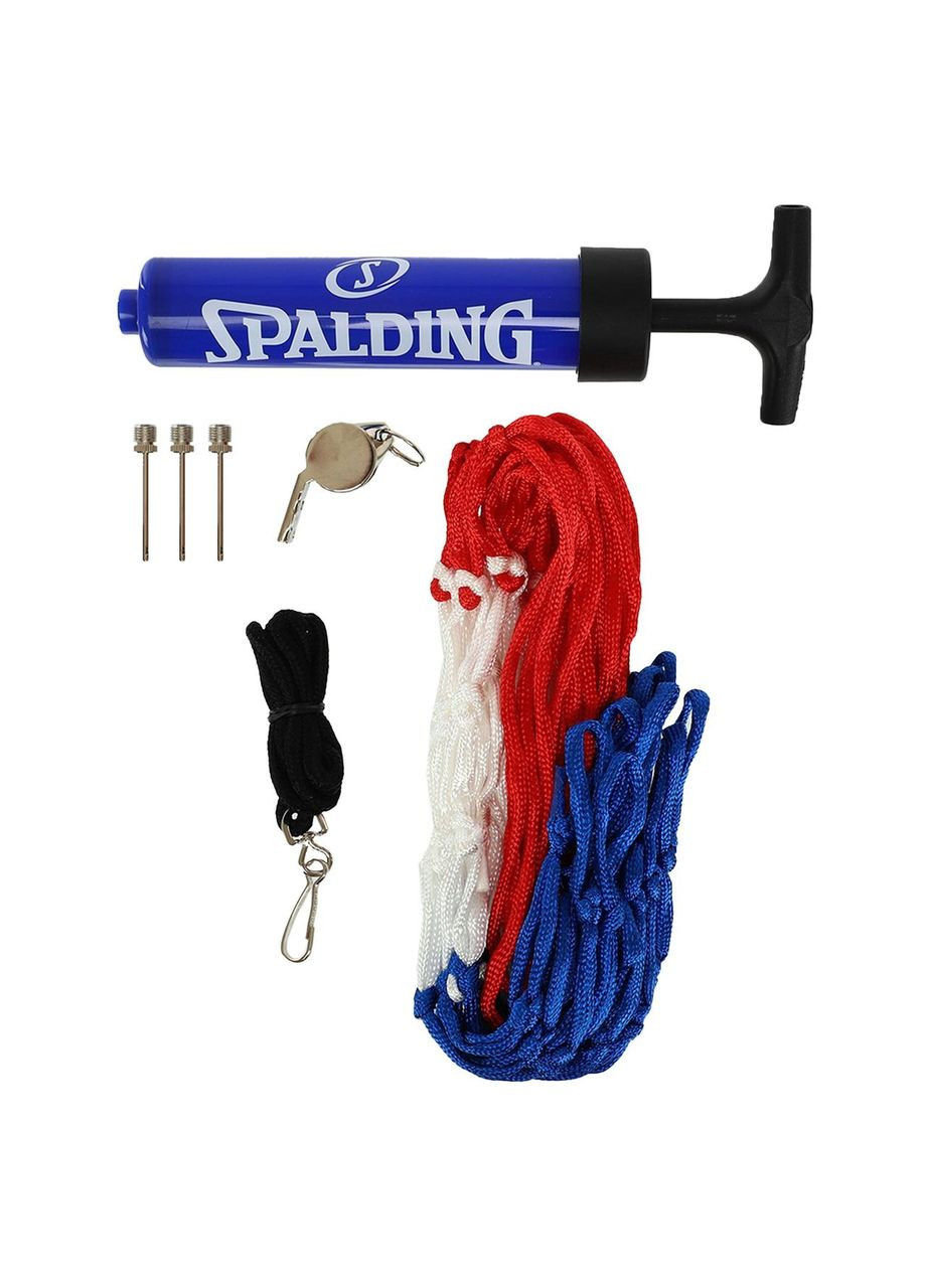 Баскетбольный набор 4в1 (сетка, насос, 3 иглы для накачки, свисток металлический) (8300SPCN) Spalding (361435053)