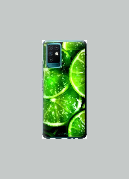 Чехол на Infinix Note 10 Зеленые дольки лимона "852u-2763-2448" Endorphone (351852980)