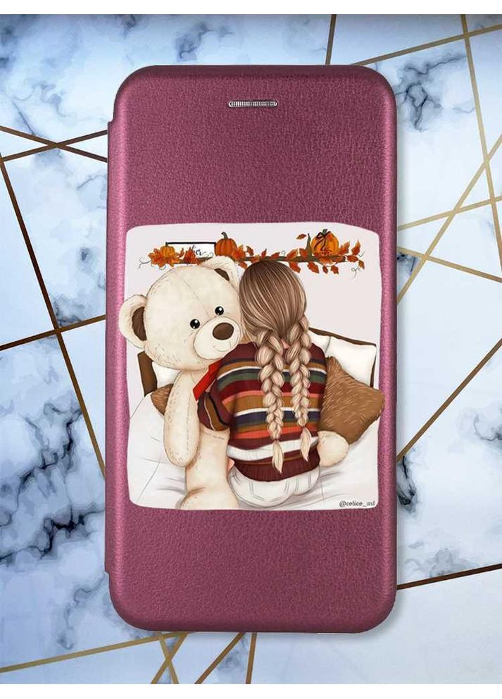 Чехол-книжка с рисунком на Xiaomi Redmi Note 13 Pro 5G Девочка с мишкой (принт 117) Creative (355391677)