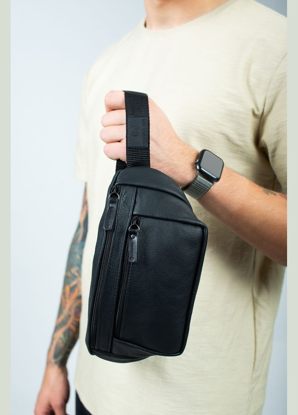 Сумка мужская на пояс кожаная SKILL (298875812)
