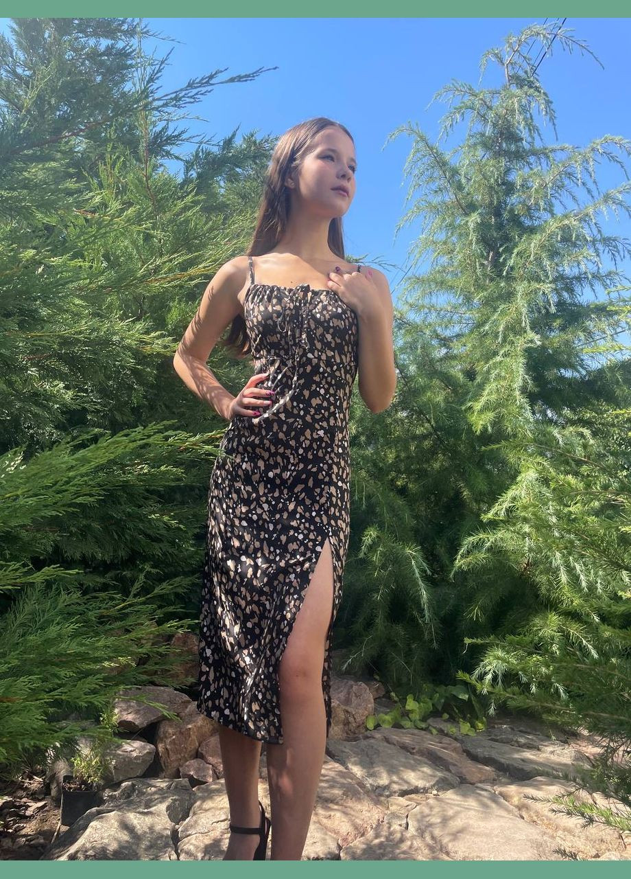 Чорна святковий, коктейльна, домашній, пляжна, карнавальний, повсякденний, кежуал, джинсова, вечірня сарафан-сукня на бретельках Nositi