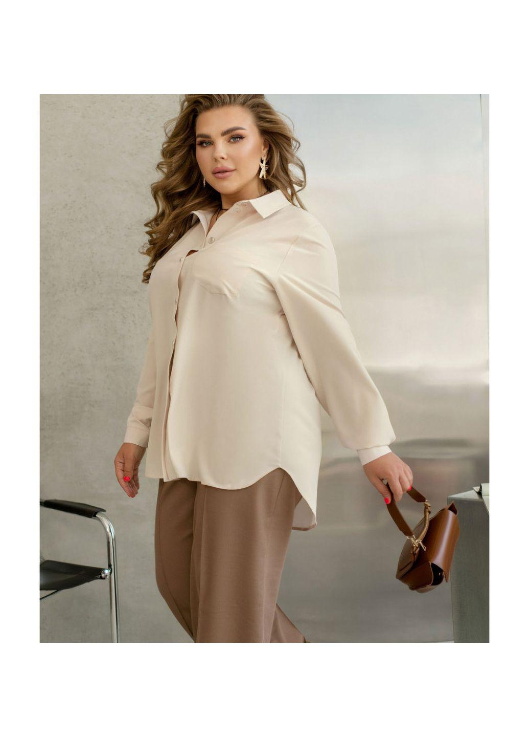 Молочная повседневный рубашка Liton