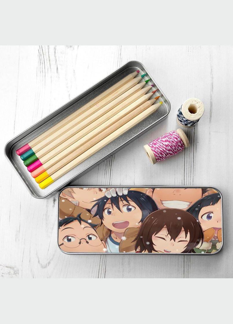 Пенал шкільний для хлопчика та дівчинки металевий Місто, де немає лише мене #005 7*18 см Silver No Brand (309159283)