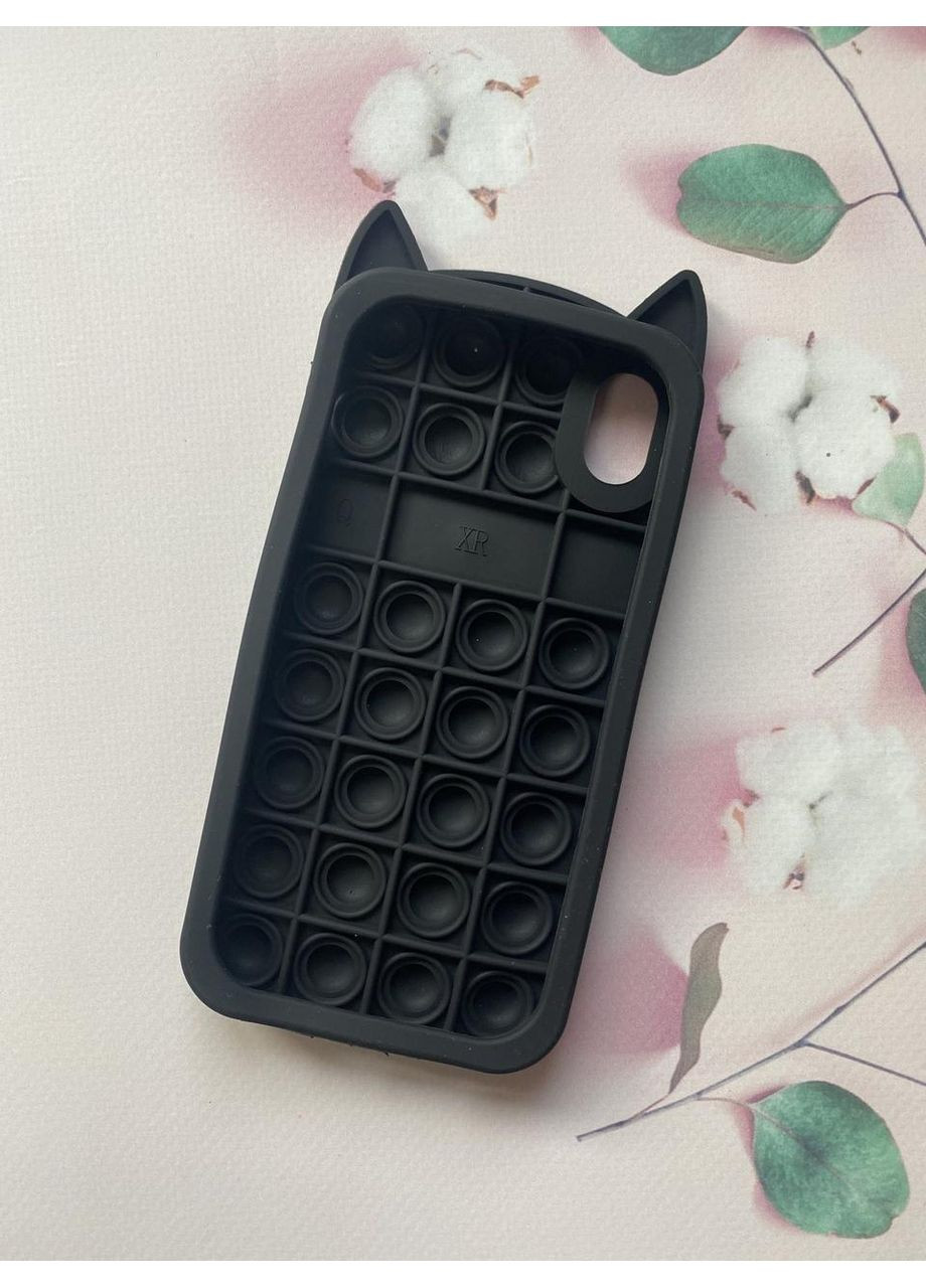 Силиконовый чехол Поп ит Антистресс Поп-Ит Pop It на iPhone XR Попит Котик Creative (359484105)