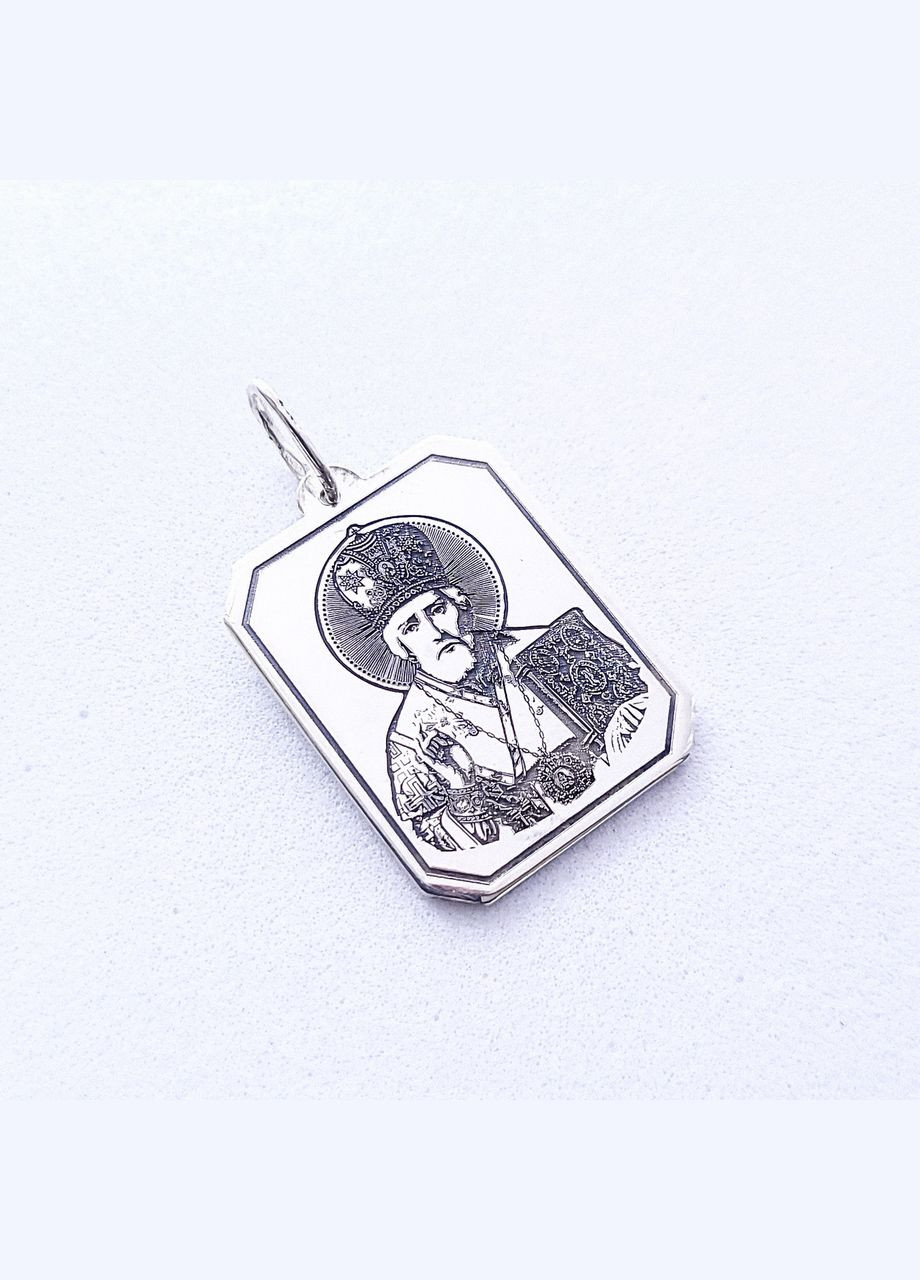 Серебряная икона с молитвой Отче наш. Серебряный подвес ладанка с молитвой 25×19 мм арт.41601 No Brand (301537922)