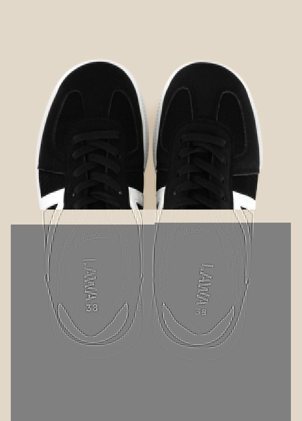 Черно-белые кеды женские wbs0456-7 черно-белый shop (2000991052833) LAWA