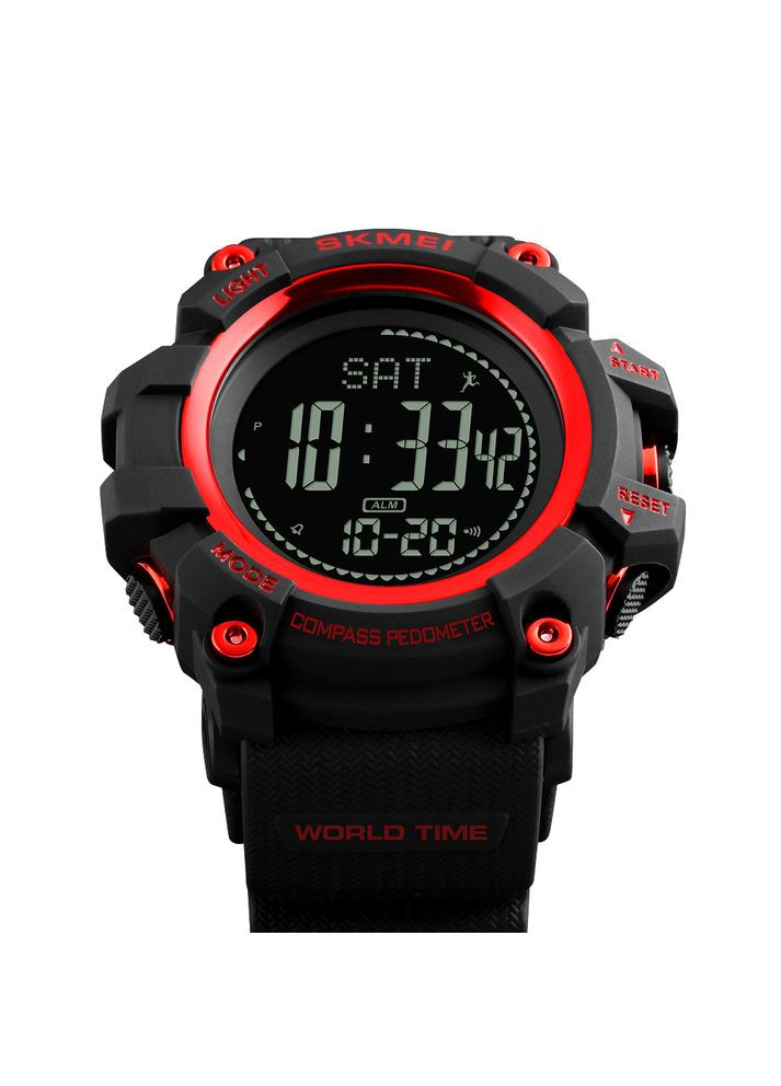 1356RD Black-Red + Compass SALE электронный спортивный, армейский Skmei (324088701)