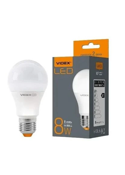Лампа A60e 8W E27 4100К 220V LED (1274065) Videx (367060660)
