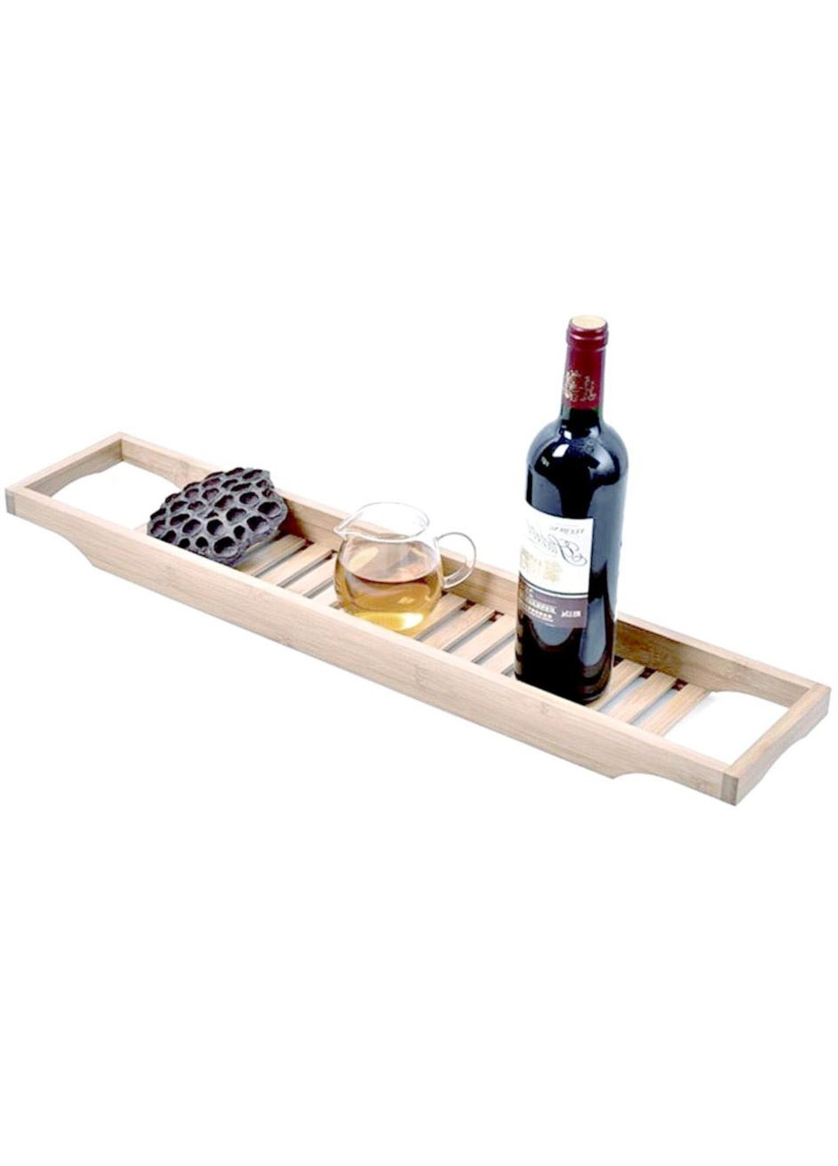 Столик полка для ванной из дерева Саламия бланже (СДВ-002301) No Brand (328293689)