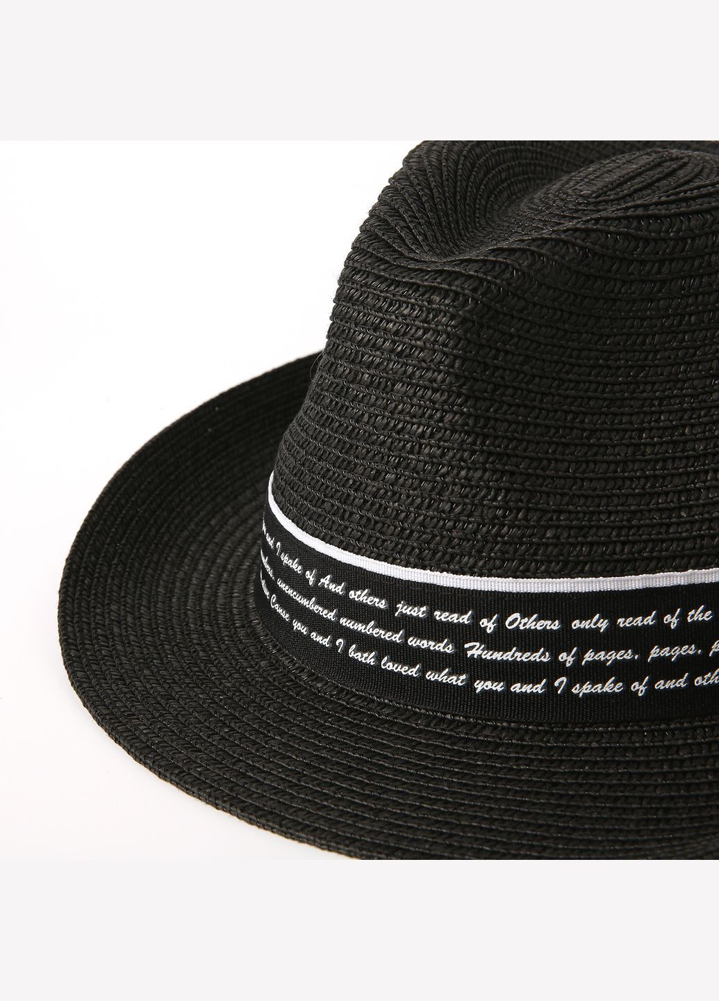 Шляпа трилби женская бумага черная VALERY LuckyLOOK 817-716 (289478333)