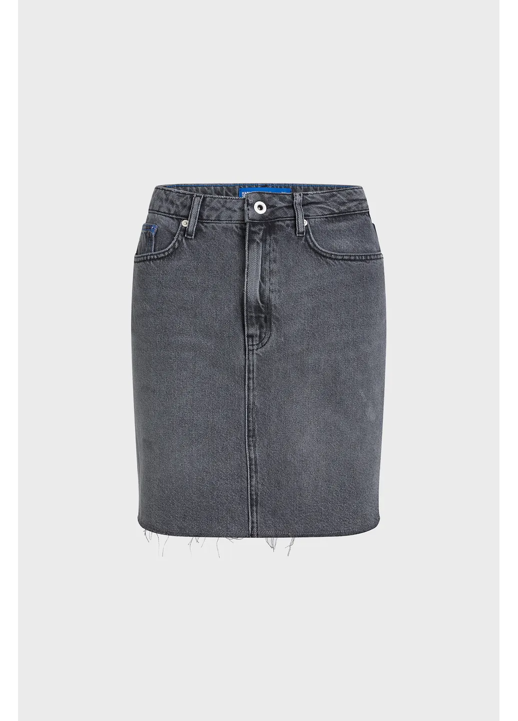 Темно-серая джинсовая с рисунком юбка Karl Lagerfeld Jeans