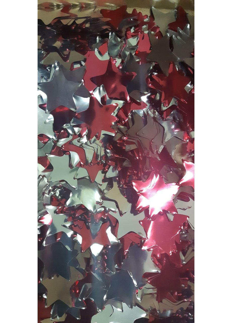 Звезды серебряно-красные No Brand (368969780)