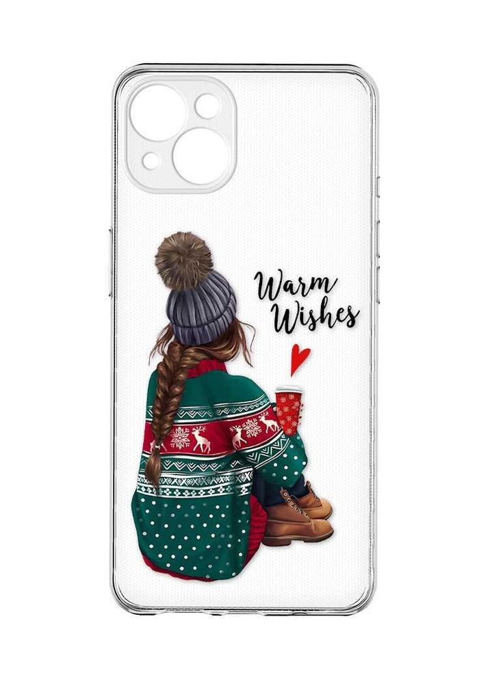 Прозрачный чехол с защитой камер на iPhone 15 Plus:: Девушка с кофе (принт 136) Creative (362967973)