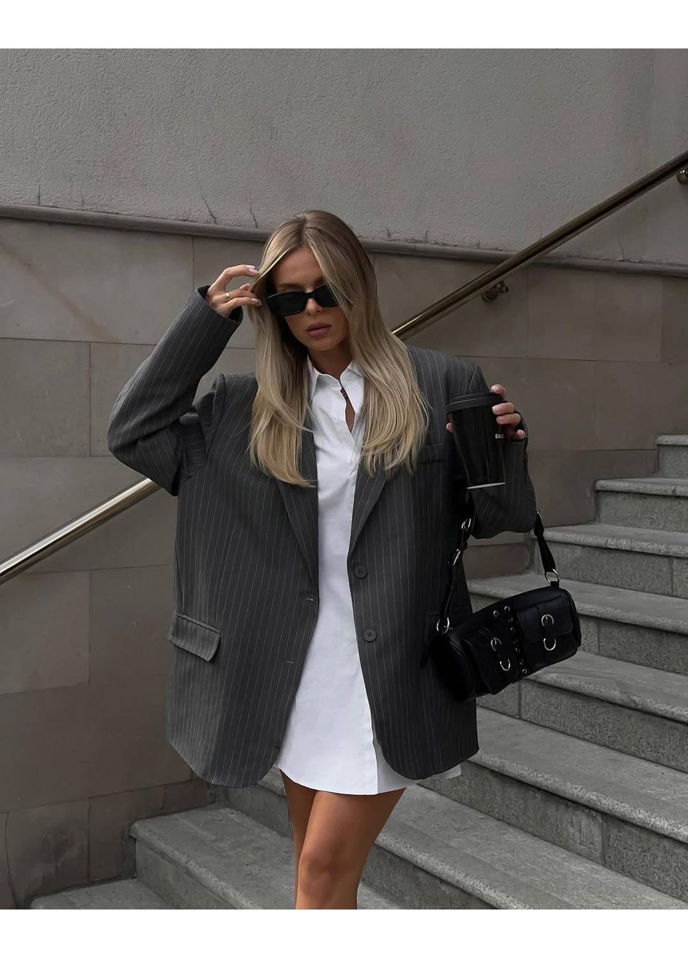 Графитовый женский жакет N.Family однотонный - всесезон