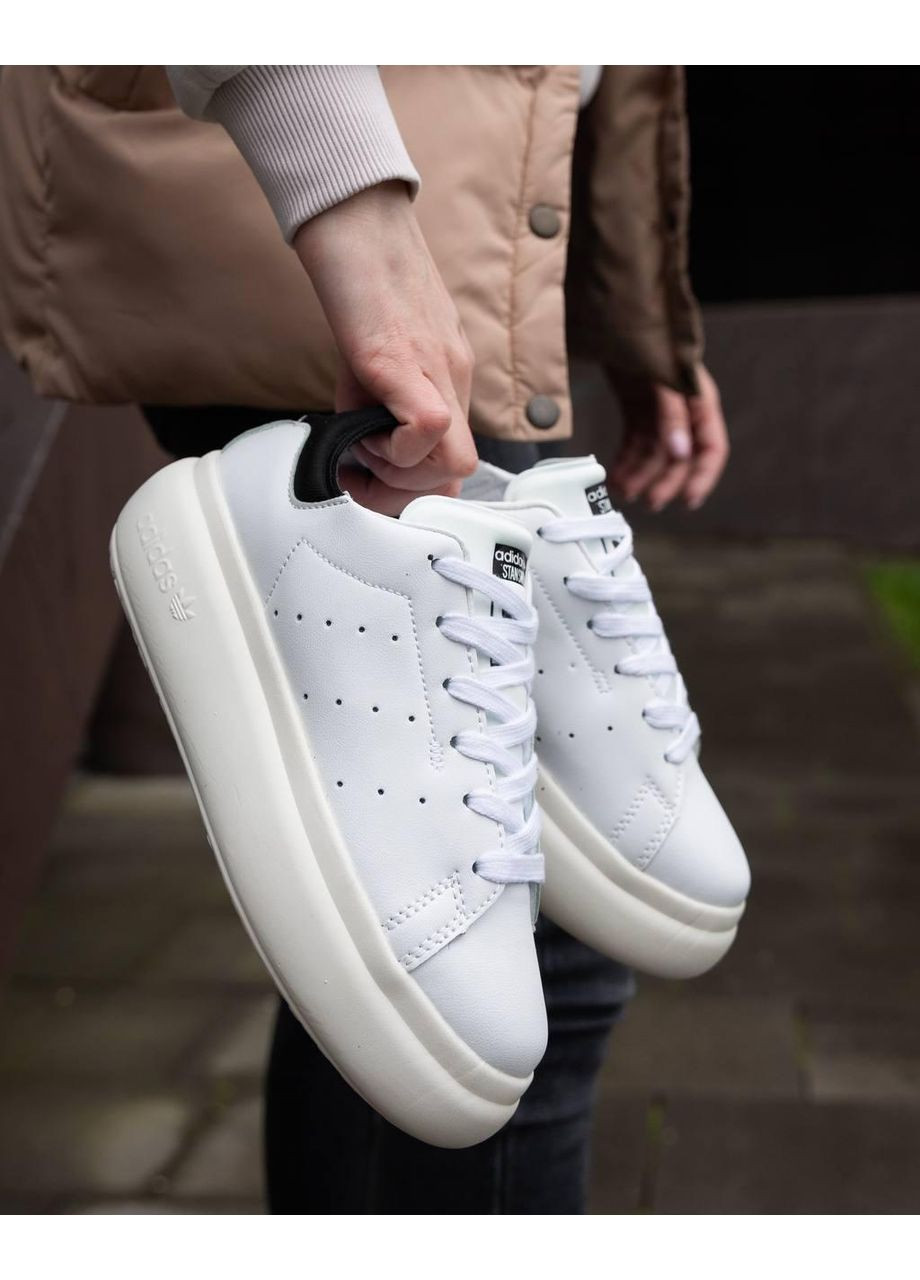 Черные демисезонные кроссовки мужские adidas stan smith pf white black адидас No Brand