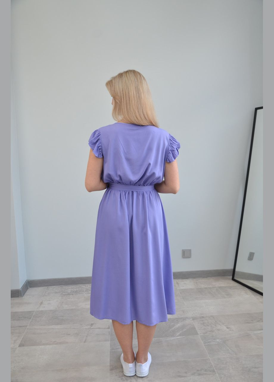 Фиолетовое женское платье, короткий рукав, разные цвета (размеры: l,, 2xl) xl, No Brand однотонное