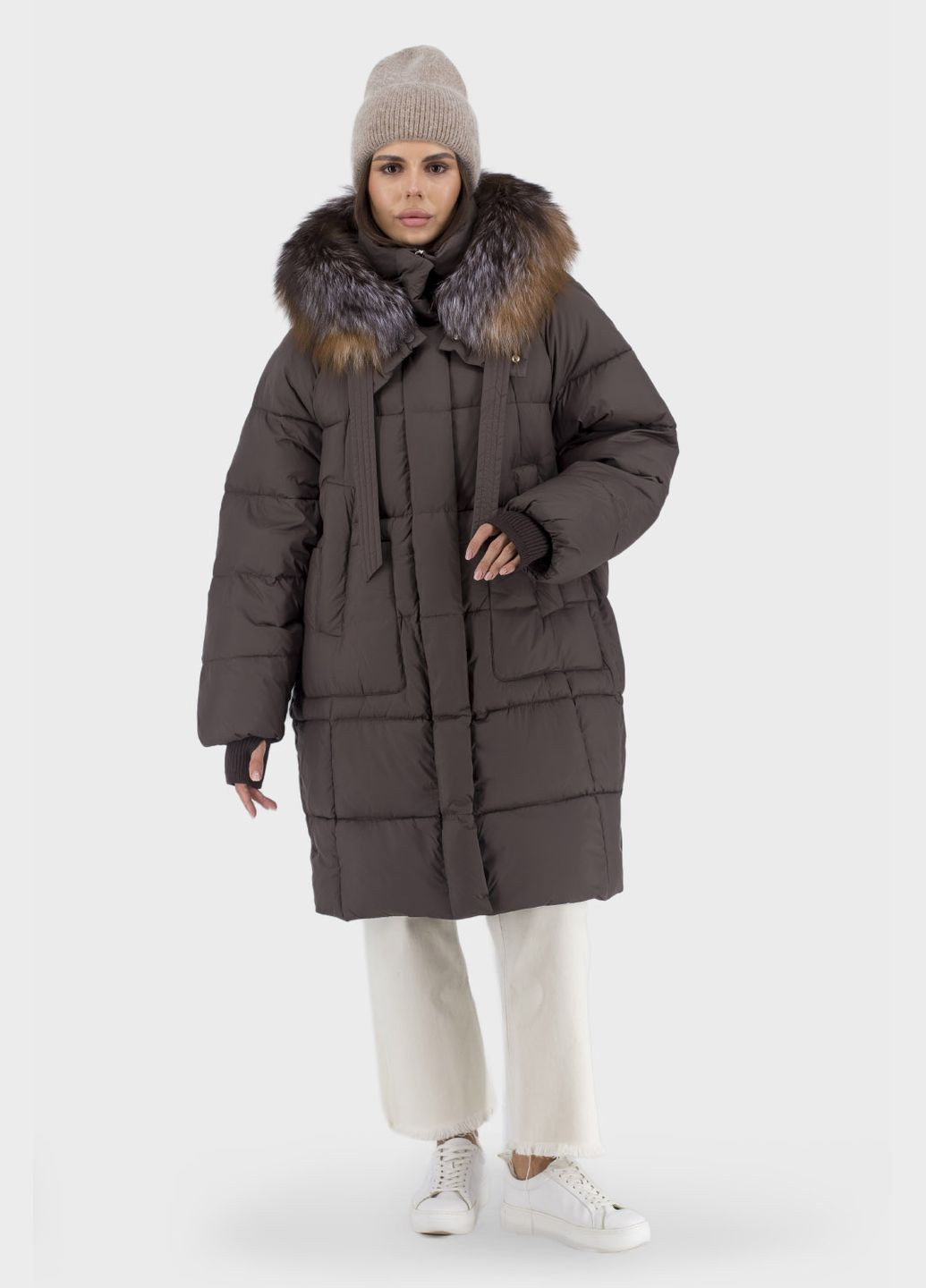 Коричневий зимній Пуховик Snow Owl