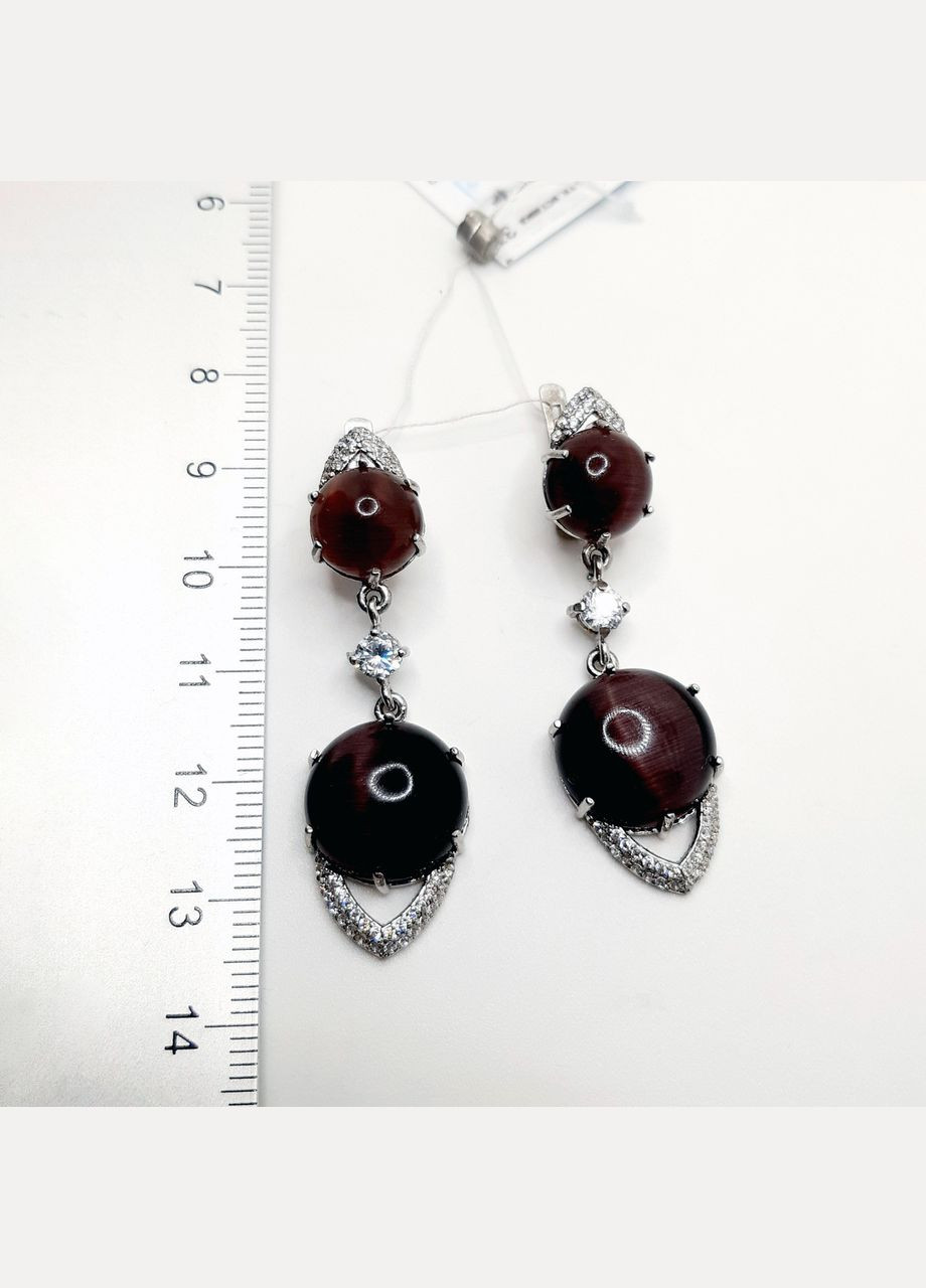 Серьги серебро 925° 9,62г. фиолетовые камни родий () Харківський ювелірний завод 3622511457 (305583048)