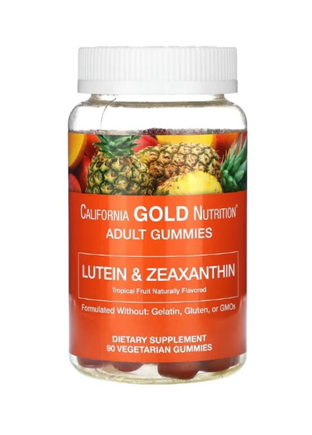 Lutein Zeaxanthin, жевательные таблетки с лютеином и зеаксантином, 90 таблеток California Gold Nutrition (371807051)