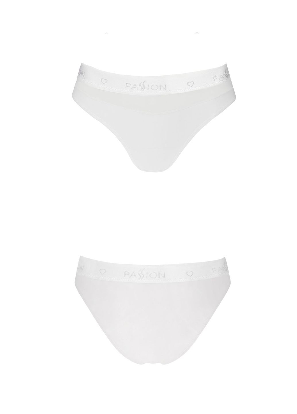 Белый демисезонный трусики с прозрачной вставкой ps006 panties white, size Passion