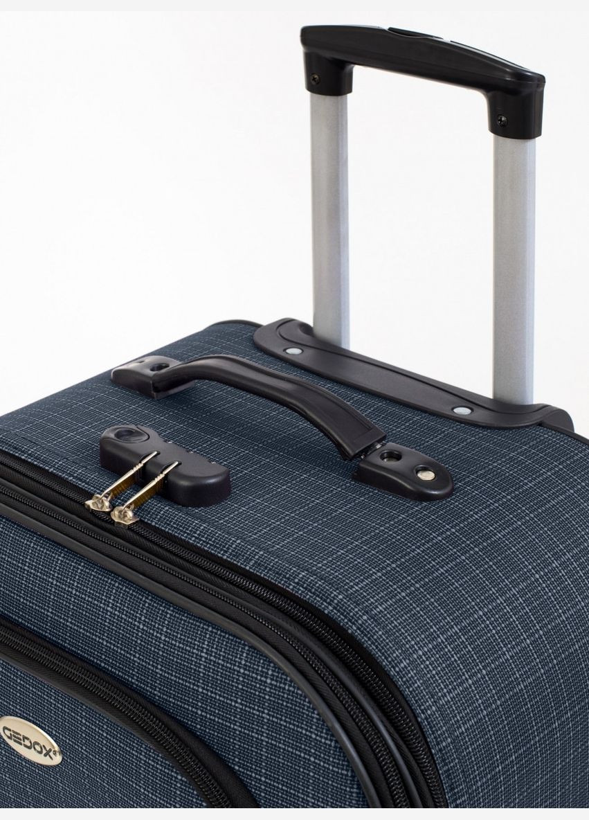 Маленький тканевый чемодан на колесах 42L Gedoх темно-синий Gedox (297644318)