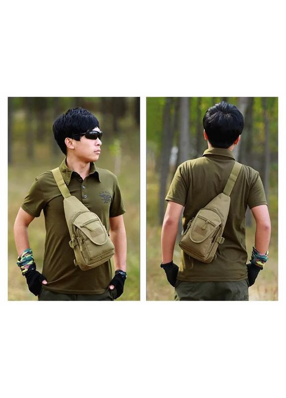 Рюкзак тактичний на одне плече Outdoor A32 Sand 5 шт. Aokali (352012312)