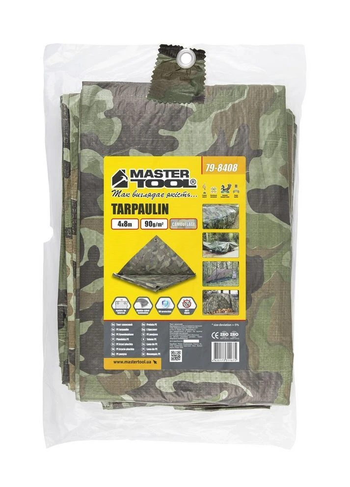 Тент CAMOUFLAGE 4х8 м 90 г/м² 79-8408 Mastertool (401889102)