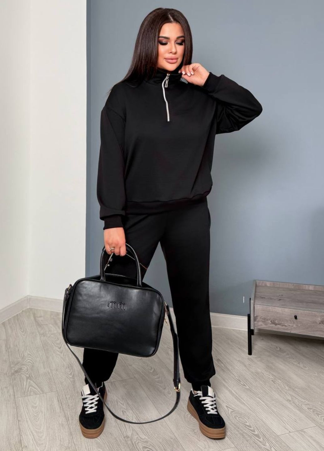 Костюм двойка: Кофта с воротником стойкой и брюки. Tik-Tak (325401672)