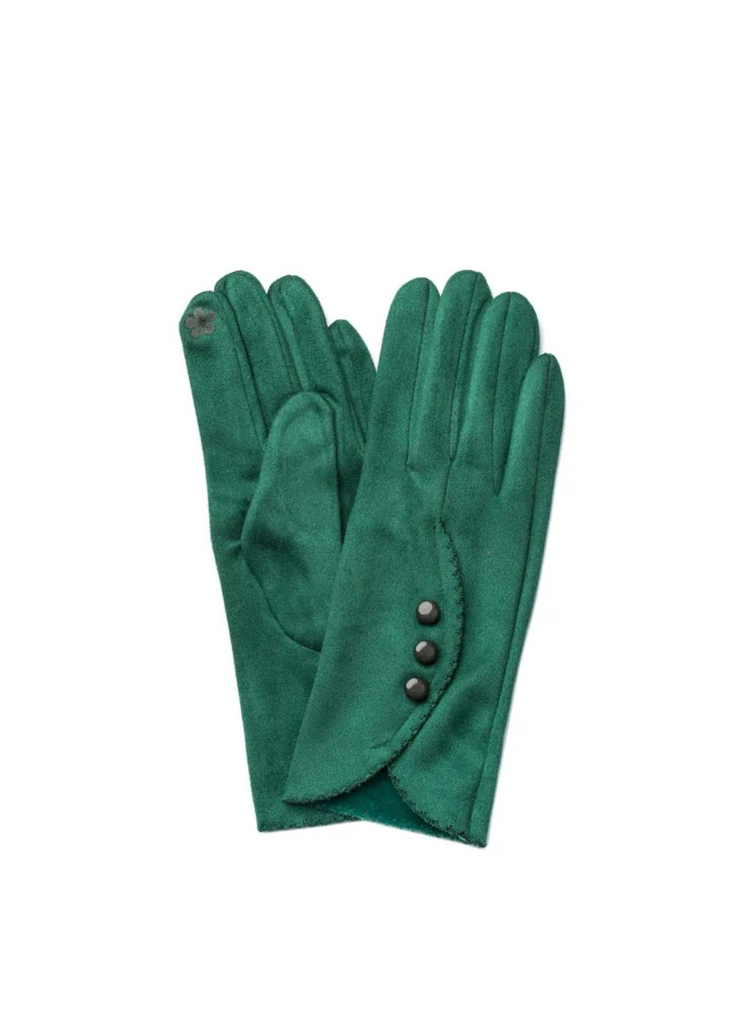 Перчатки Smart Touch женские экозамш зелные LuckyLOOK 688-637 (290278373)