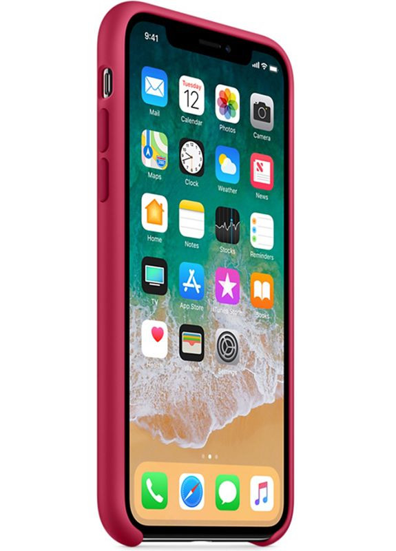 Чехол-накладка Silicone Case Apple iPhone XS Max Rose Red Toto (301781142)