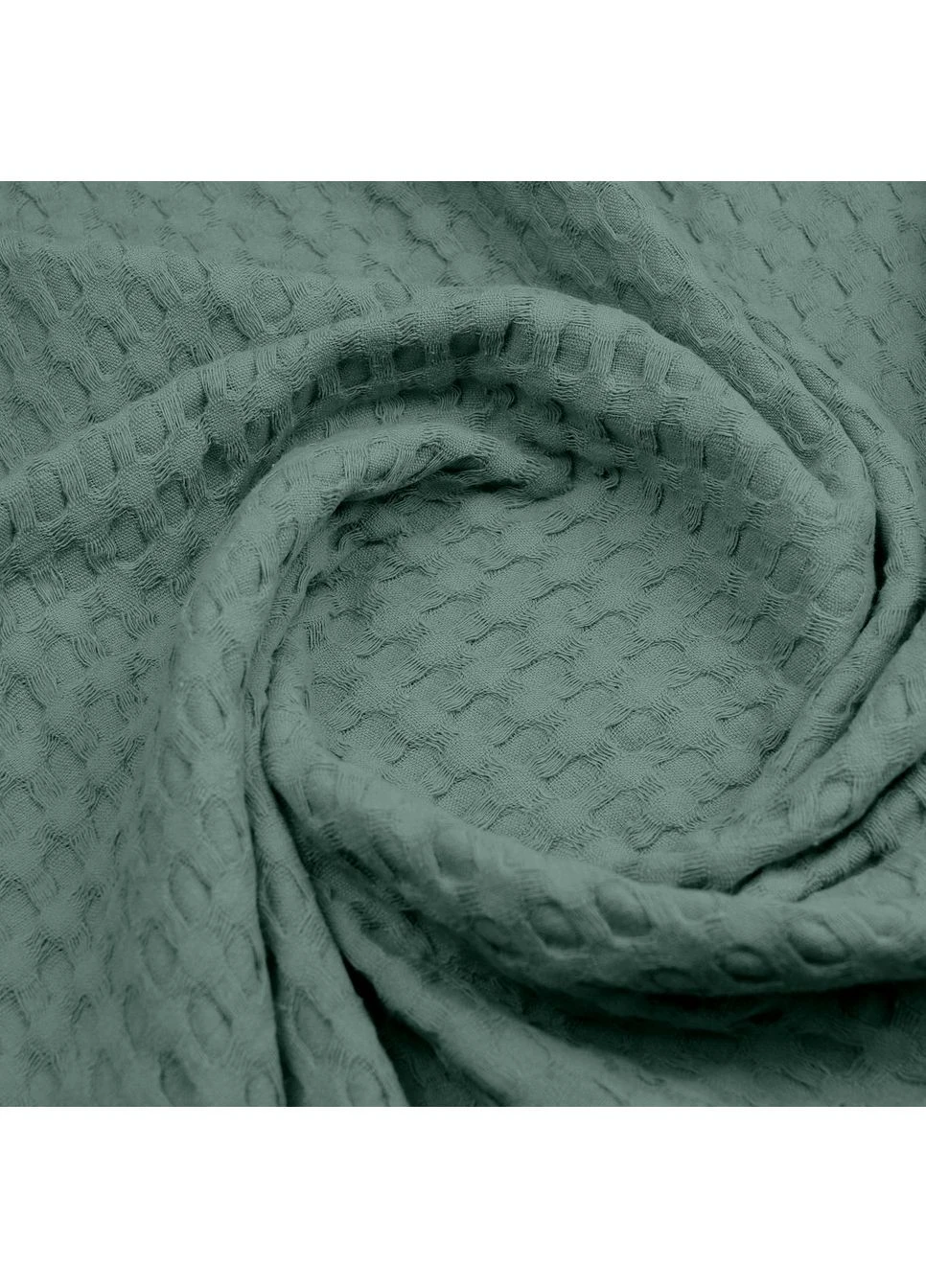 Плед покрывало Ashmint Waffle Weave 110х140 см Зеленый Cosas (387630775)