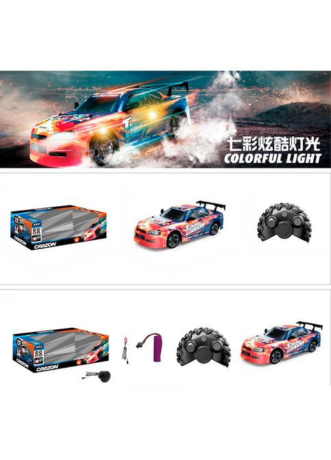 Машина на радиоуправлении 2.4GHz, 1:14, аккумулятор, небьющийся корпус, резиновые колеса, USB, свет (333-TG25142B) CRAZON (369164092)