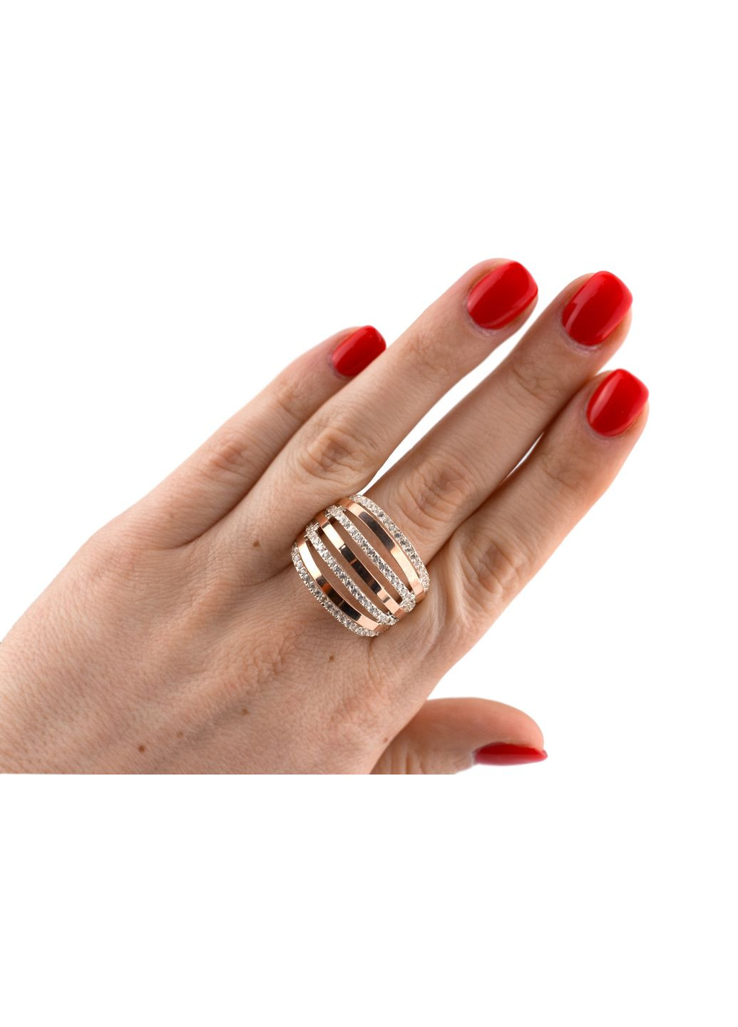 Кільце срібне із золотом 0280.10к, розмір No Brand (317577610)