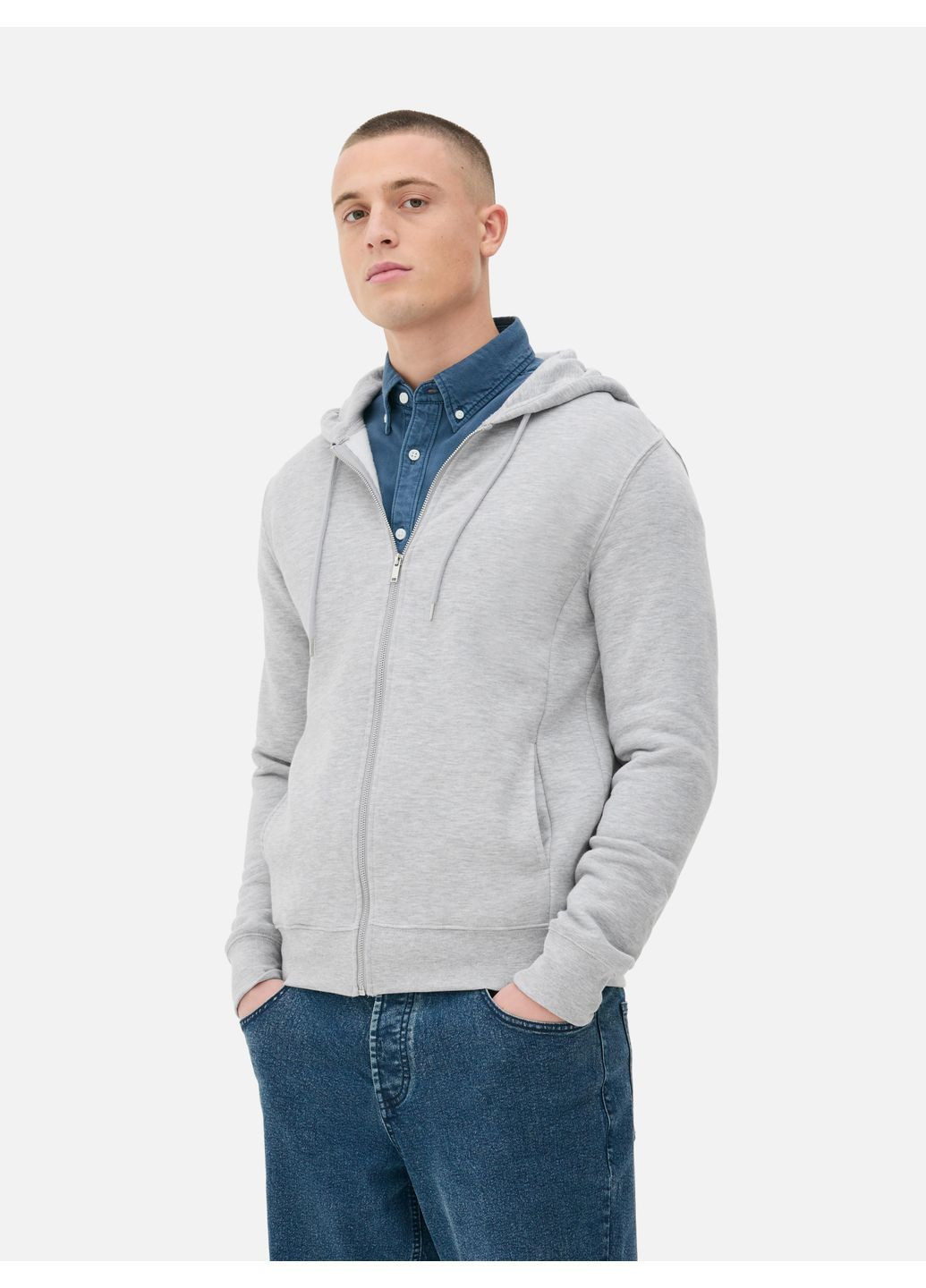 Толстовка флис,серый меланж, Primark (369625756)