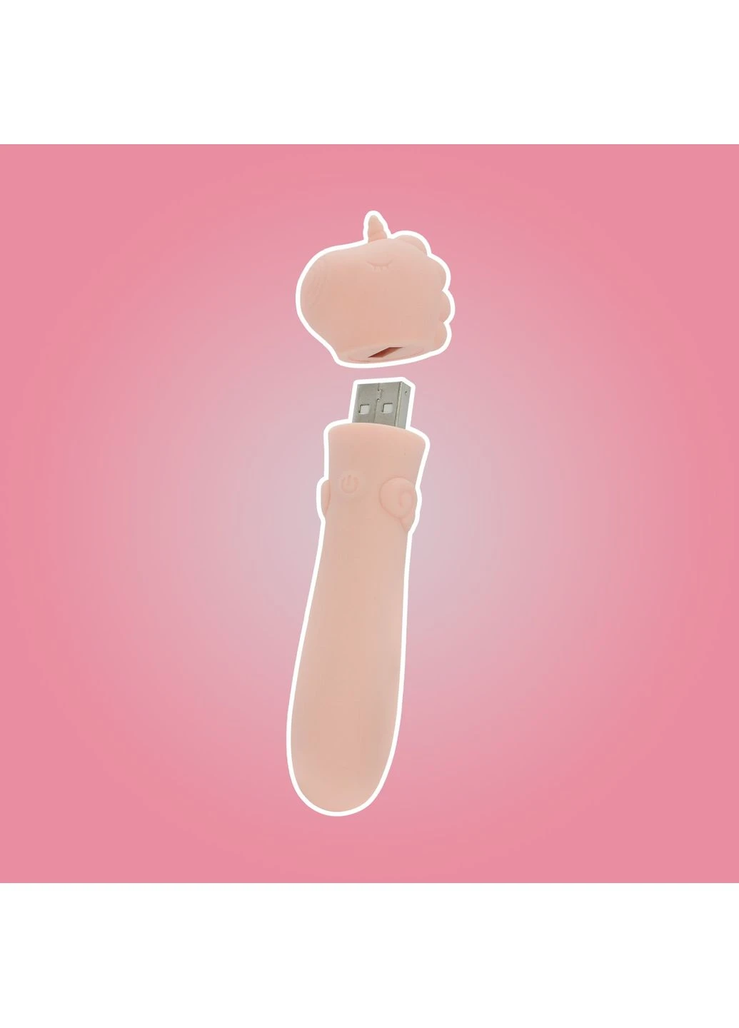 Вибратор-единорожка USB Bullet - Heart Throb, виброшар, USB-зарядка - CherryLove Unihorn (369666158)