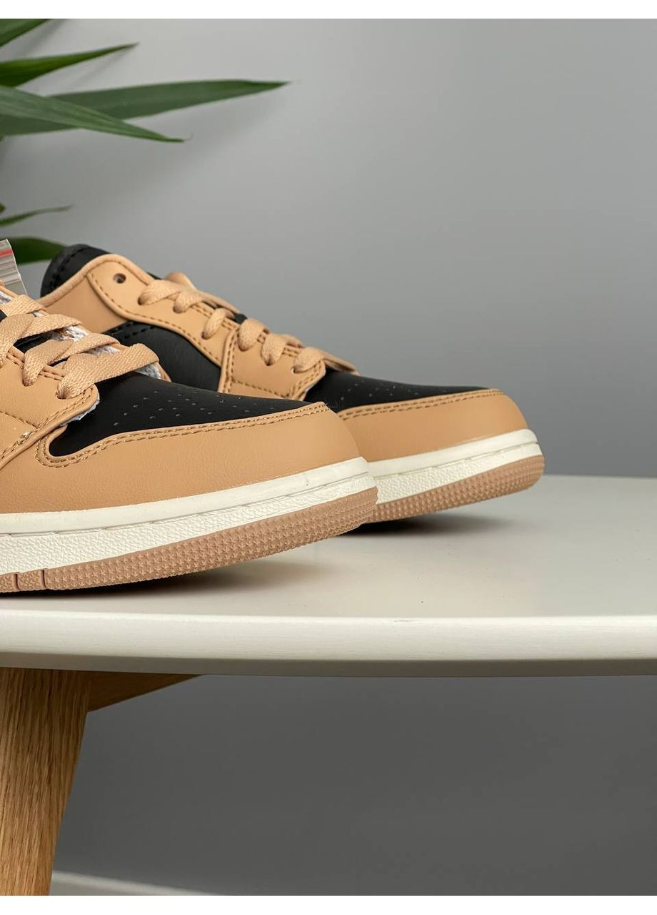 Кроссовки женские и мужские Nike Air Jordan 1 Low GS "Desert" | Найк Эир Джордан 1 коричневые No Brand коричневые демисезоны (360894525)
