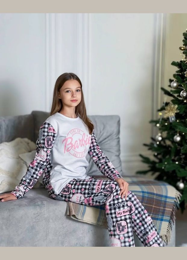 Розовая зимняя пижама для девочки (подростковая) hc (h001-6076-024-33-2) No Brand