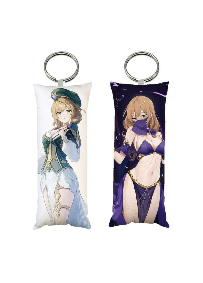Брелок міні-дакімакура Ліза Геншин удар Genshin Impact двосторонній 4х10 см (br0410) No Brand (326996698)