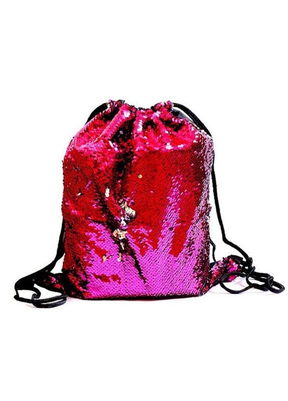 Сумка з паєтками " " /13628/ нейлон рожева/срібн.. 42*34см. (1/10) WB (367752422)