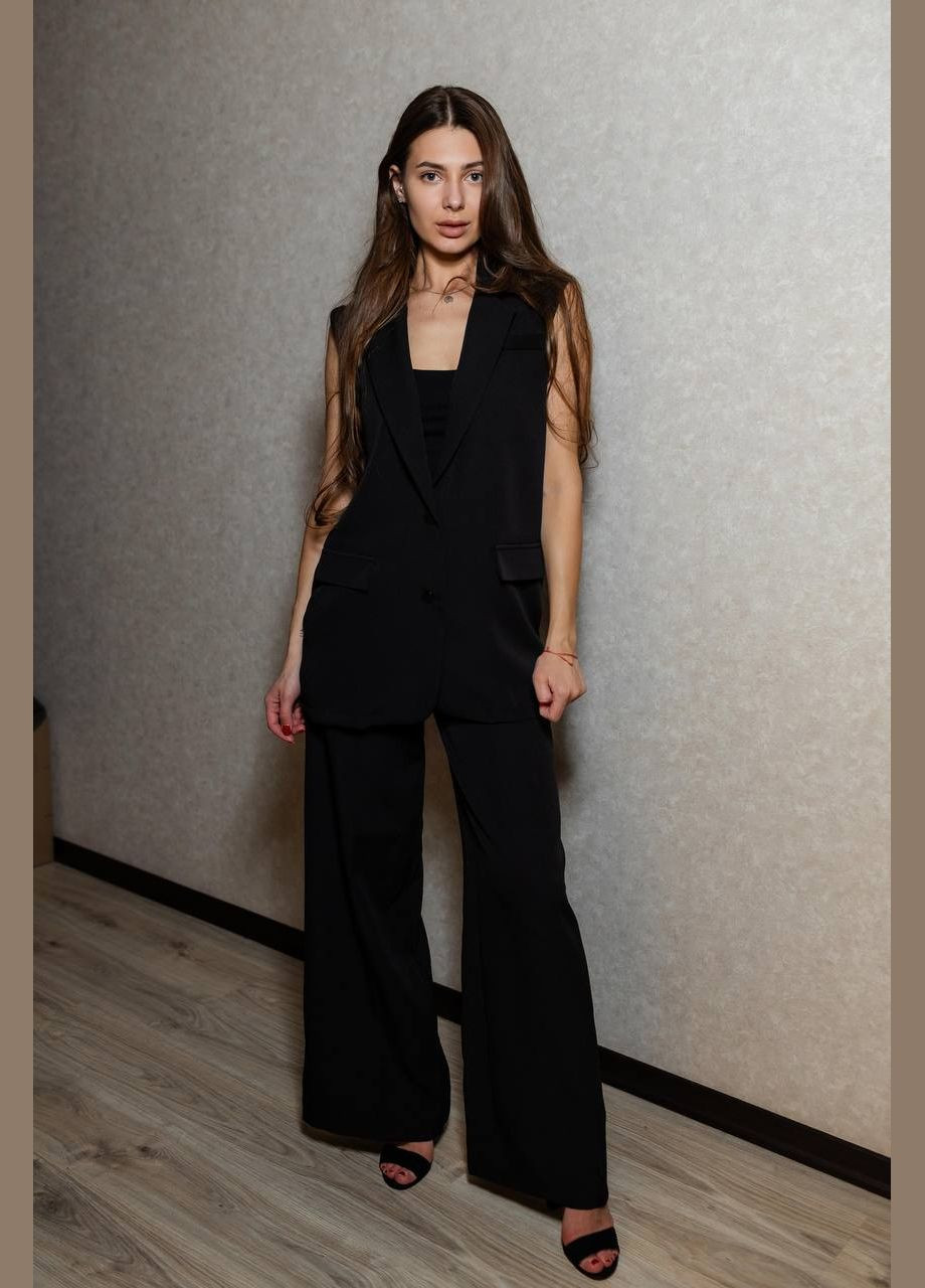 Жіночий костюм двійка подовжений жилет та брюки MonCher (329723433)