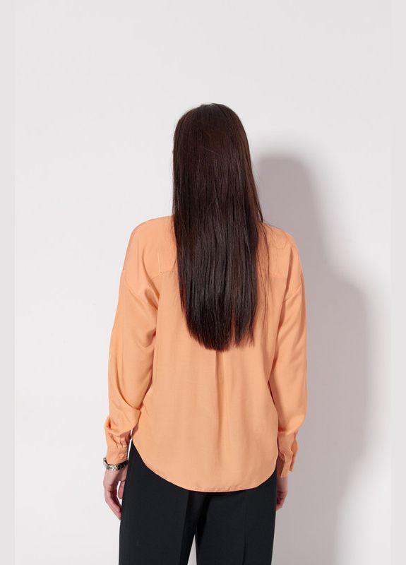 Помаранчева сорочка вільного силуету ARTMON