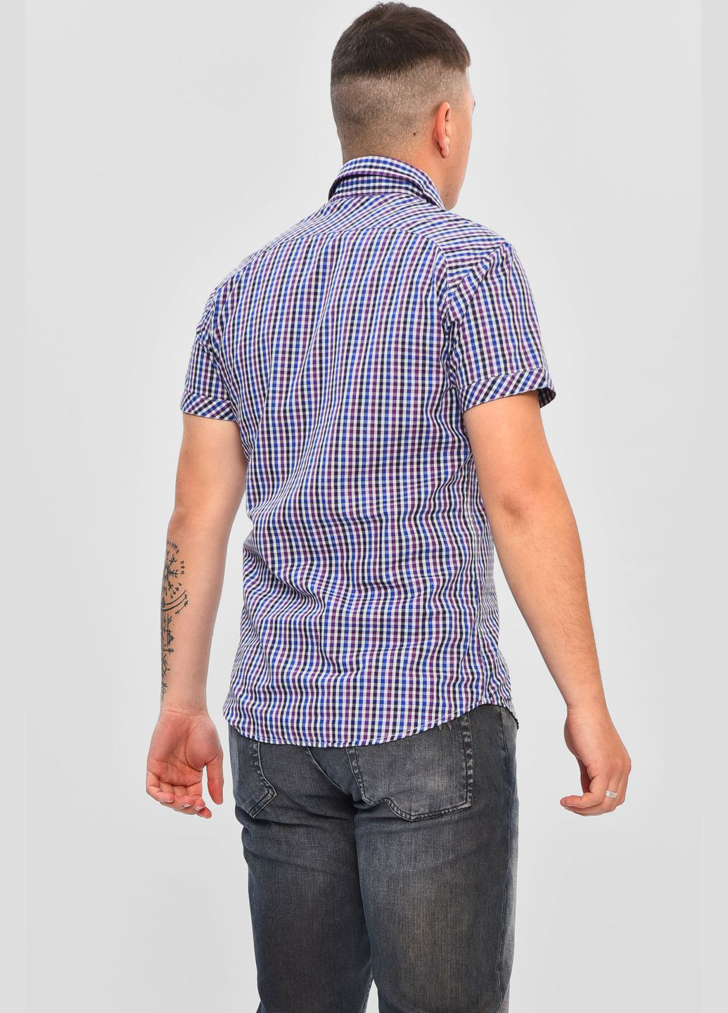 Фиолетовая классическая рубашка однотонная Let's Shop