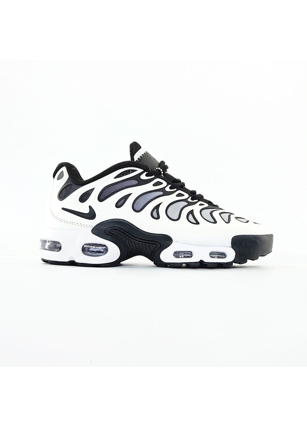Кросівки жіночі і чоловічі Nike Air Max Tn Plus Drift White Black | Найк Аір Макс ТН плюс білі демісезони (362672575)