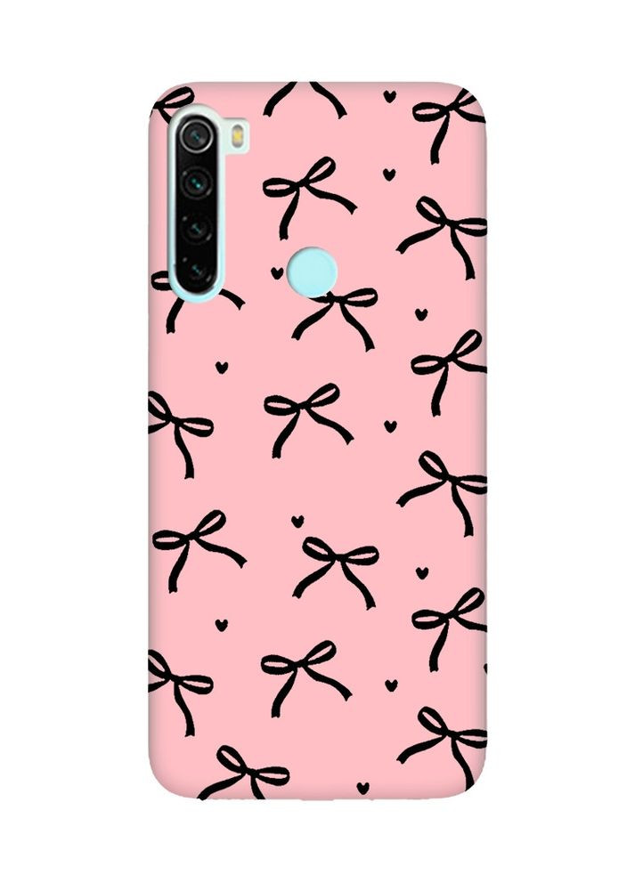 Матовый чехол на Xiaomi Redmi Note 8 Бантики (принт 405) Creative (355408510)