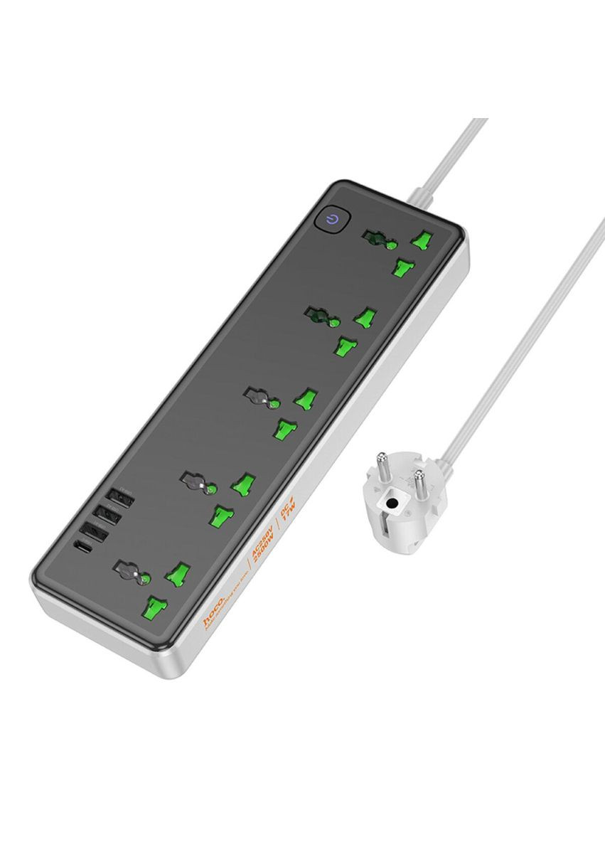 Сетевой удлинитель AC13A Talento 5-position socket(1C3A) Black Hoco (335807117)