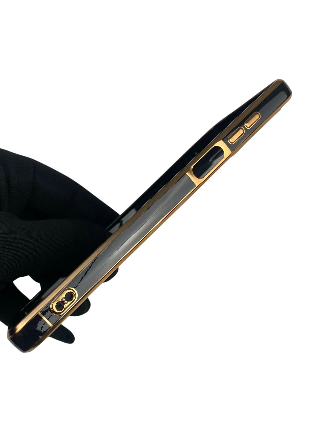 Чехол для G73 с защитой камеры с золотой окантовкой на моторола г73 черный gs1 Motorola (366229217)