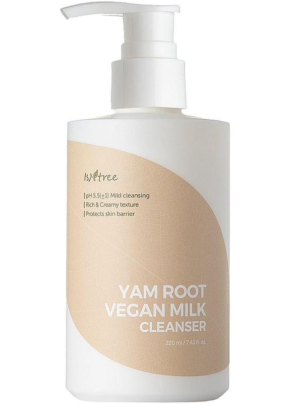 Успокаивающее молочко для очистки лица Yam Root Vegan Milk Cleanser 220ml (2-966936) IsnTree (369797569)
